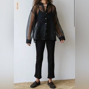 DONNI. Black Flare Pants